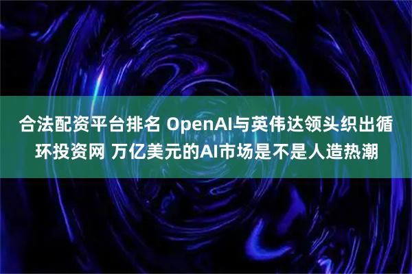 合法配资平台排名 OpenAI与英伟达领头织出循环投资网 万亿美元的AI市场是不是人造热潮